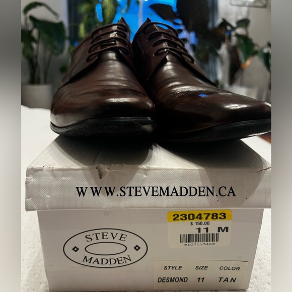 Men’s Steve Madden Desmond Oxford Shoes, 11, Tan - Picture 10 of 10